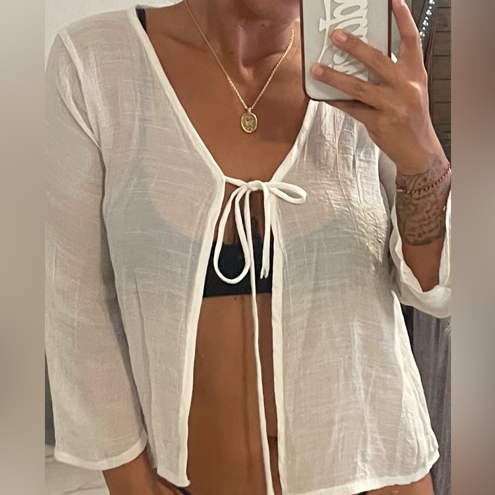 Roxy White Sheer Blouse